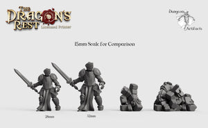 Ruin Scatter - 15mm 28mm 32mm 42mm Dragon's Rest Wargaming Terrain Scatter D&D DnD