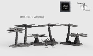 Palm Trees - 15mm 28mm 32mm Empire of Scorching Sands Wargaming Terrain D&D, DnD