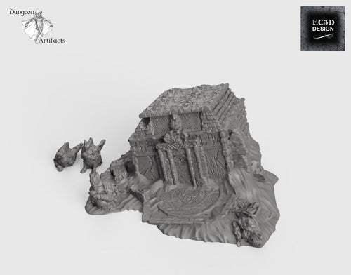Sinking Tomb - 15mm 28mm 32mm Empire of Scorching Sands Wargaming Terrain D&D, DnD