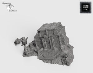 Sinking Tomb - 15mm 28mm 32mm Empire of Scorching Sands Wargaming Terrain D&D, DnD