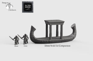 Egyptian Barge - 28mm 32mm Empire of Scorching Sands Wargaming Terrain D&D DnD