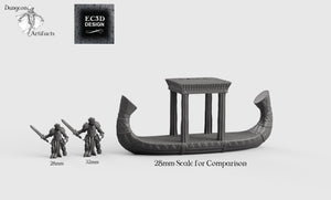 Egyptian Barge - 28mm 32mm Empire of Scorching Sands Wargaming Terrain D&D DnD