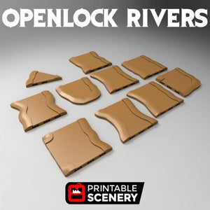 Rivers - OpenLock Rampage Gothic Terrain D&D, DnD