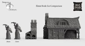 Cottage and Bakery - 15mm 28mm 32mm City of Tarok Wargaming Terrain Scatter D&D DnD