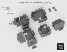 Load image into Gallery viewer, Medieval Home - 15mm 28mm 32mm City of Tarok Wargaming Terrain Scatter D&amp;D DnD