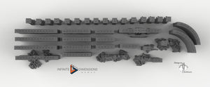 Modular Wall Set - 28mm 32mm Wightwood Abbey Wargaming Tabletop Scatter Miniatures Terrain D&D, DnD