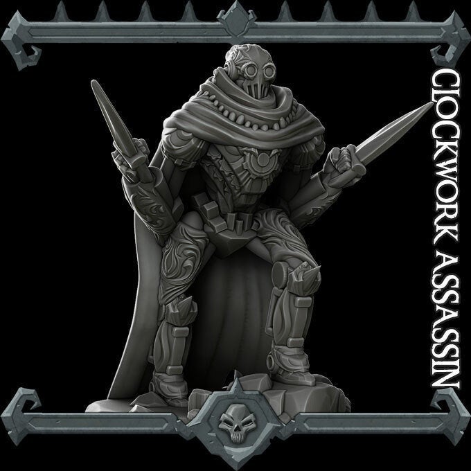 Clockwork Assassin - Wargaming Miniatures Monster Rocket Pig Games D&D, DnD