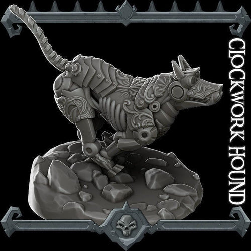 Clockwork Hound - Wargaming Miniatures Monster Rocket Pig Games D&D, DnD