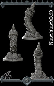 Clockwork Worm - Wargaming Miniatures Monster Rocket Pig Games D&D, DnD