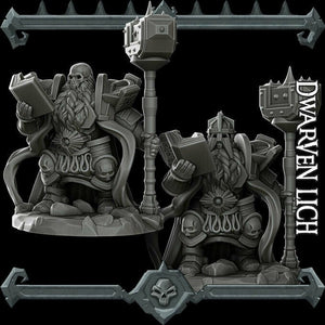 Dwarven Lich - Wargaming Miniatures Monster Rocket Pig Games D&D, DnD