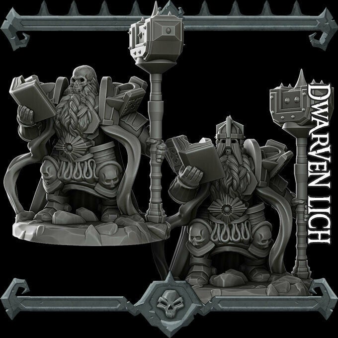 Dwarven Lich - Wargaming Miniatures Monster Rocket Pig Games D&D, DnD