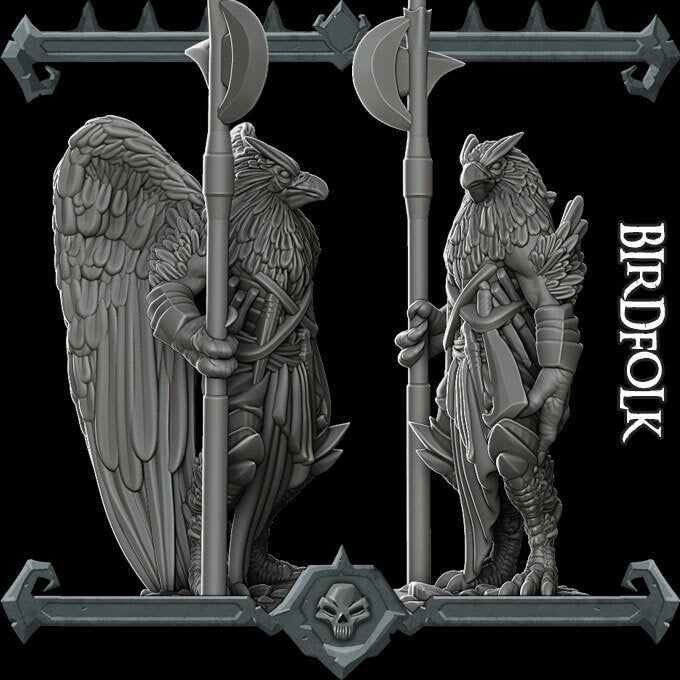 Bird Folk - Aarakocra - Wargaming Miniatures Monster Rocket Pig Games D&D, DnD