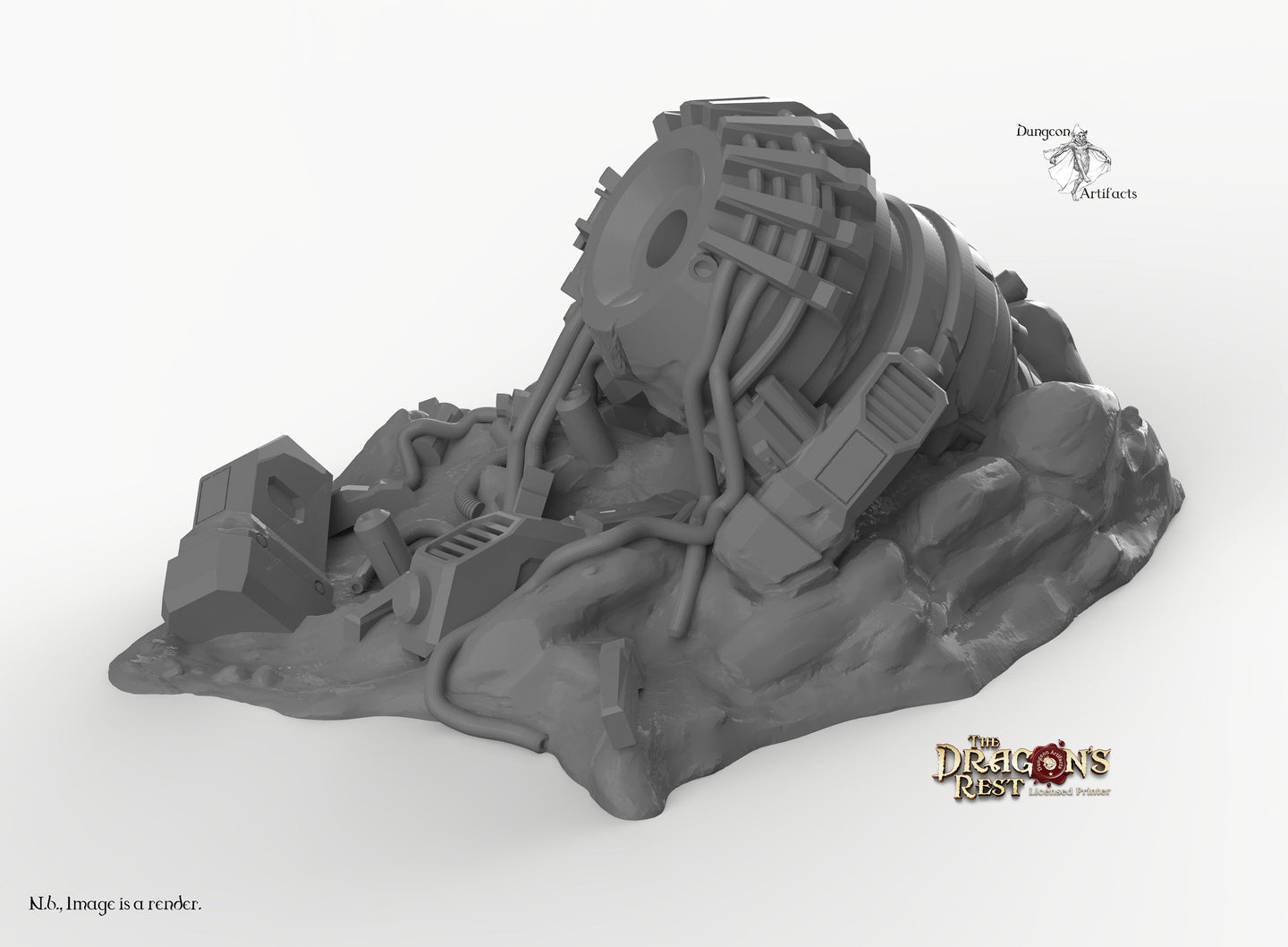 Destroyed Sci-Fi Generator - 15mm 28mm 32mm Dragon's Rest Wargaming Terrain Scatter D&D DnD