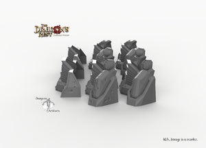Sci-Fi Defense Barricades - 15mm 28mm 32mm Dragon's Rest Wargaming Terrain Scatter D&D DnD