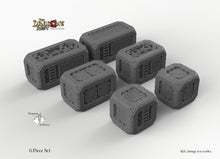 Load image into Gallery viewer, Sci-Fi Scatter Containers - 15mm 28mm 32mm Dragon&#39;s Rest Wargaming Terrain D&amp;D DnD