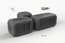 Load image into Gallery viewer, Sci-Fi Scatter Containers - 15mm 28mm 32mm Dragon&#39;s Rest Wargaming Terrain D&amp;D DnD