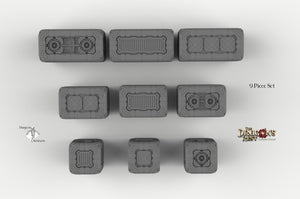 Sci-Fi Scatter Containers - 15mm 28mm 32mm Dragon's Rest Wargaming Terrain D&D DnD