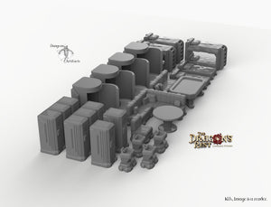 Sci-Fi Barracks Furniture Set - 28mm 32mm Dragon's Rest Wargaming Terrain Scatter D&D DnD