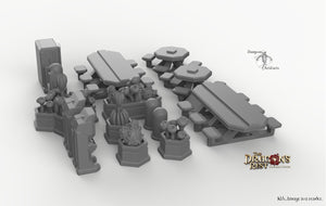 Sci-Fi Canteen Set - 28mm 32mm Dragon's Rest Wargaming Terrain Scatter D&D DnD