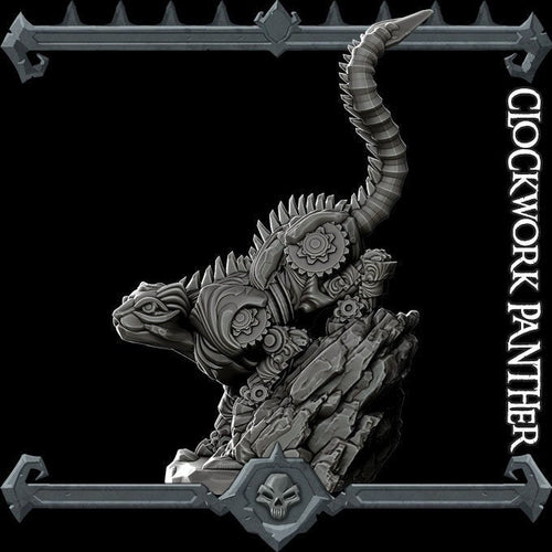 Clockwork Panther - Wargaming Miniatures Monster Rocket Pig Games D&D, DnD