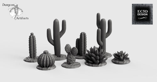 Cacti and Desert Plants - 28mm 32mm Empire of Scorching Sands Wargaming Terrain D&D, DnD