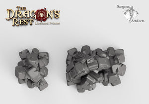 Ruin Scatter - 15mm 28mm 32mm 42mm Dragon's Rest Wargaming Terrain Scatter D&D DnD