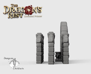 Dungeon Door Set - 28mm 32mm Dragon's Rest Wargaming Terrain Scatter D&D DnD