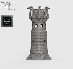 Tower of the Serpent - 15mm 28mm 32mm Empire of Scorching Sands Wargaming Terrain D&D, DnD