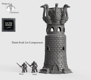 Tower of the Serpent - 15mm 28mm 32mm Empire of Scorching Sands Wargaming Terrain D&D, DnD