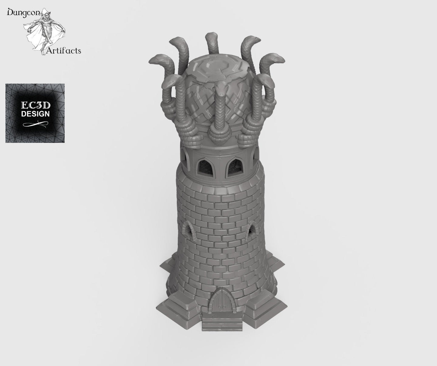 Tower of the Serpent - 15mm 28mm 32mm Empire of Scorching Sands Wargaming Terrain D&D, DnD