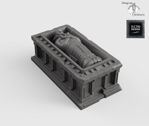 Egyptian Sarcophagus - 28mm 32mm Empire of Scorching Sands Wargaming Terrain D&D, DnD