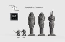 Load image into Gallery viewer, Egyptian Statues - 15mm 28mm 32mm 42mm Empire of Scorching Sands Wargaming Terrain D&amp;D, DnD