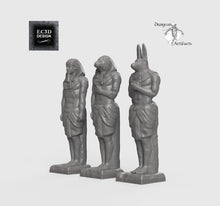 Load image into Gallery viewer, Egyptian Statues - 15mm 28mm 32mm 42mm Empire of Scorching Sands Wargaming Terrain D&amp;D, DnD