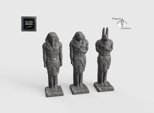 Egyptian Statues - 15mm 28mm 32mm 42mm Empire of Scorching Sands Wargaming Terrain D&D, DnD