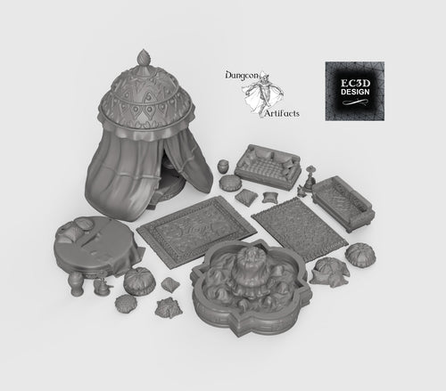 RPG Harem Set - 28mm 32mm Empire of Scorching Sands Wargaming Terrain D&D, DnD