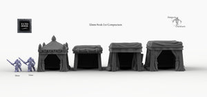 Small Desert Tent Set - 15mm 28mm 32mm Empire of Scorching Sands Wargaming Terrain D&D, DnD