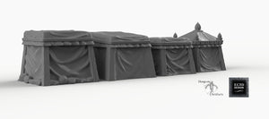 Small Desert Tent Set - 15mm 28mm 32mm Empire of Scorching Sands Wargaming Terrain D&D, DnD