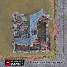 Load image into Gallery viewer, Ruined Winterdale Tavern - 15mm 28mm 32mm Clorehaven and the Goblin Grotto Wargaming Terrain D&amp;D, DnD