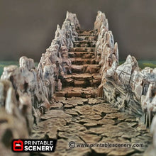 Load image into Gallery viewer, Grotto Ramps and Columns - 28mm 32mm Clorehaven and the Goblin Grotto Mushroom Wargaming Terrain Scatter D&amp;D DnD
