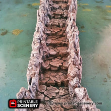 Load image into Gallery viewer, Grotto Ramps and Columns - 28mm 32mm Clorehaven and the Goblin Grotto Mushroom Wargaming Terrain Scatter D&amp;D DnD