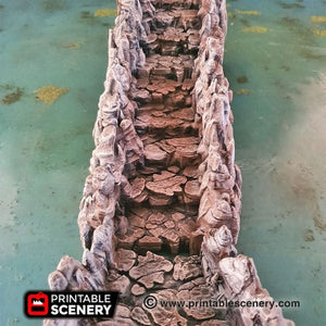 Grotto Ramps and Columns - 28mm 32mm Clorehaven and the Goblin Grotto Mushroom Wargaming Terrain Scatter D&D DnD