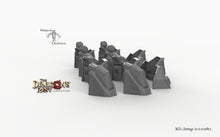 Load image into Gallery viewer, Sci-Fi Defense Barricades - 15mm 28mm 32mm Dragon&#39;s Rest Wargaming Terrain Scatter D&amp;D DnD