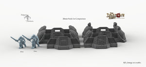 Sci-Fi Defense Barricades - 15mm 28mm 32mm Dragon's Rest Wargaming Terrain Scatter D&D DnD