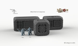 Sci-Fi Scatter Containers - 15mm 28mm 32mm Dragon's Rest Wargaming Terrain D&D DnD