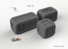 Load image into Gallery viewer, Sci-Fi Scatter Containers - 15mm 28mm 32mm Dragon&#39;s Rest Wargaming Terrain D&amp;D DnD