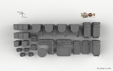 Load image into Gallery viewer, Sci-Fi Barracks Furniture Set - 28mm 32mm Dragon&#39;s Rest Wargaming Terrain Scatter D&amp;D DnD