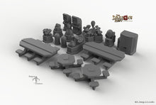 Load image into Gallery viewer, Sci-Fi Canteen Set - 28mm 32mm Dragon&#39;s Rest Wargaming Terrain Scatter D&amp;D DnD