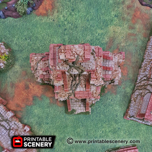 Temple of Eden Ruin - 15mm 28mm 32mm Brave New Worlds New Eden Wargaming Terrain D&D, DnD