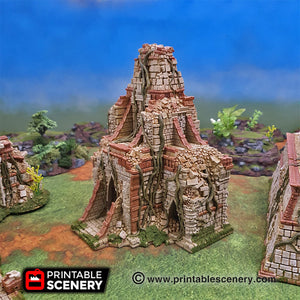 Temple of Eden Ruin - 15mm 28mm 32mm Brave New Worlds New Eden Wargaming Terrain D&D, DnD