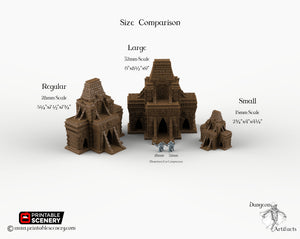 Temple of Eden Old and New Set - 15mm 28mm 32mm Brave New Worlds New Eden Wargaming Terrain D&D, DnD